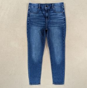 American Eagle Jeans Women's 14 Dark Wash Stretch Curvy Hi-Rise Jegging